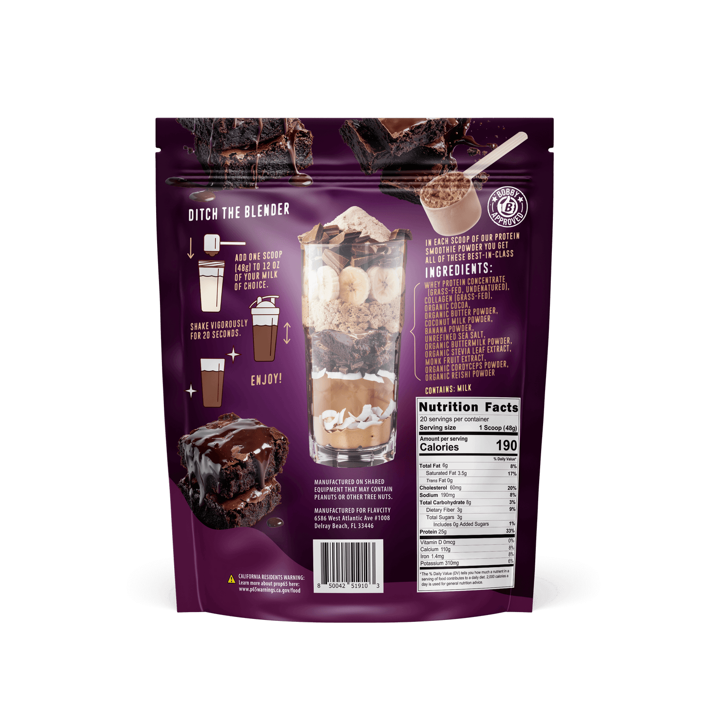 Brownie Batter Protein Smoothie