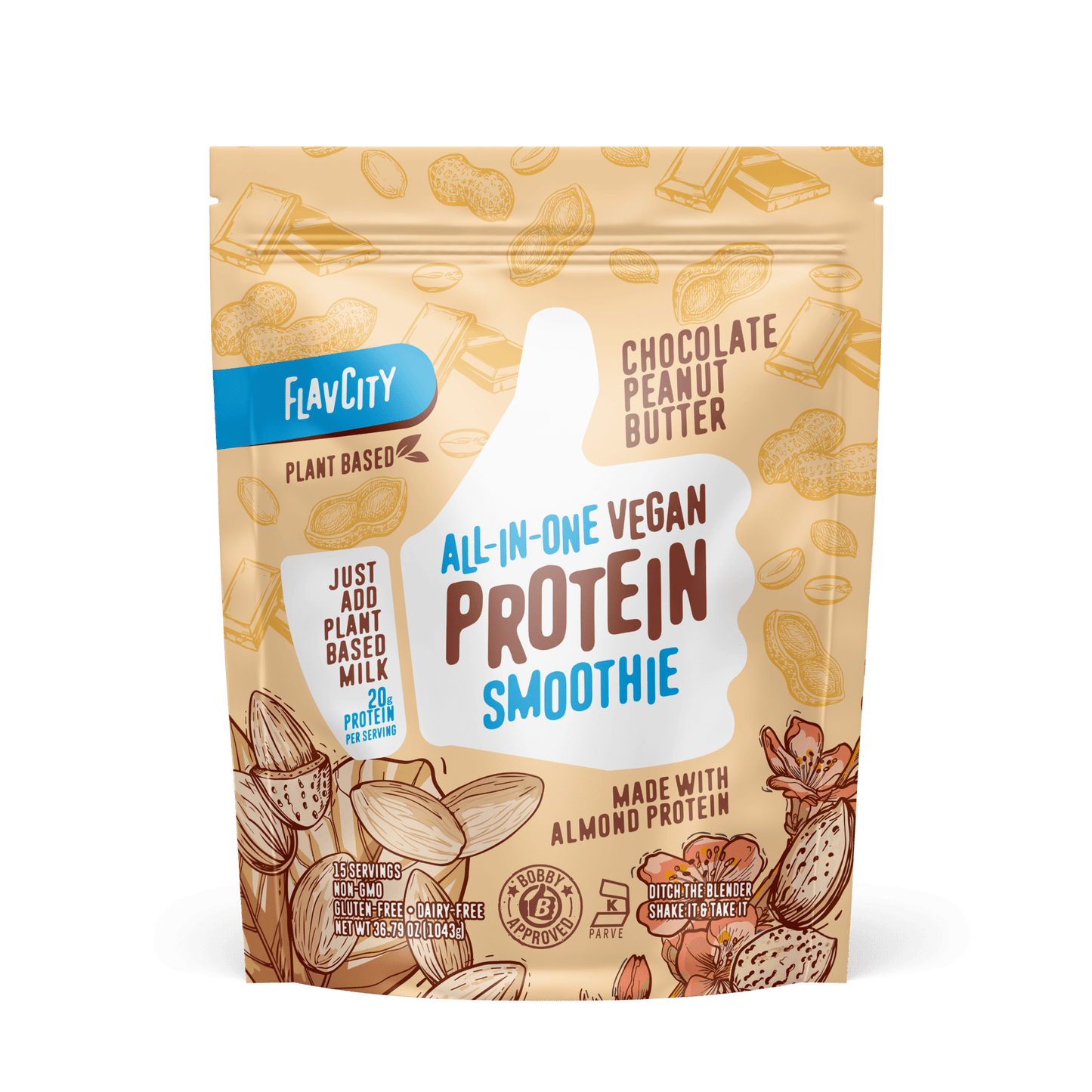 Plant-Based Chocolate Peanut Butter Protein Smoothie
