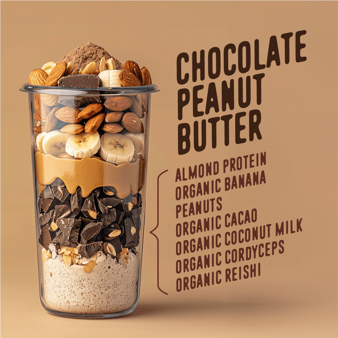 Plant-Based Chocolate Peanut Butter Protein Smoothie