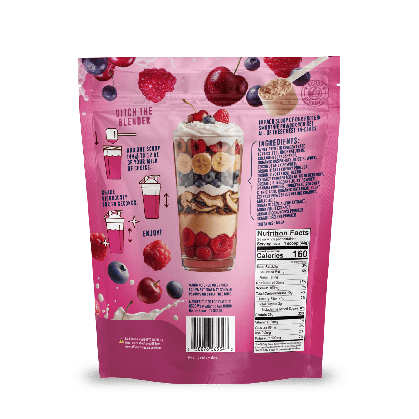 Cherry Berry Protein Smoothie