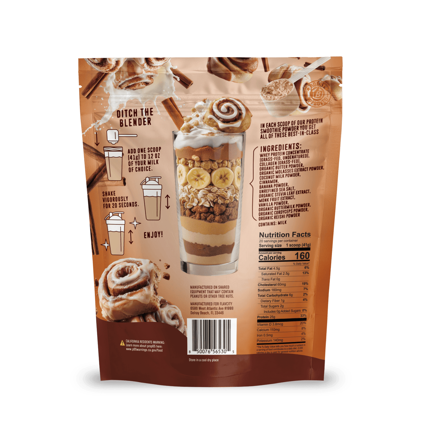 Cinnamon Roll Protein Smoothie