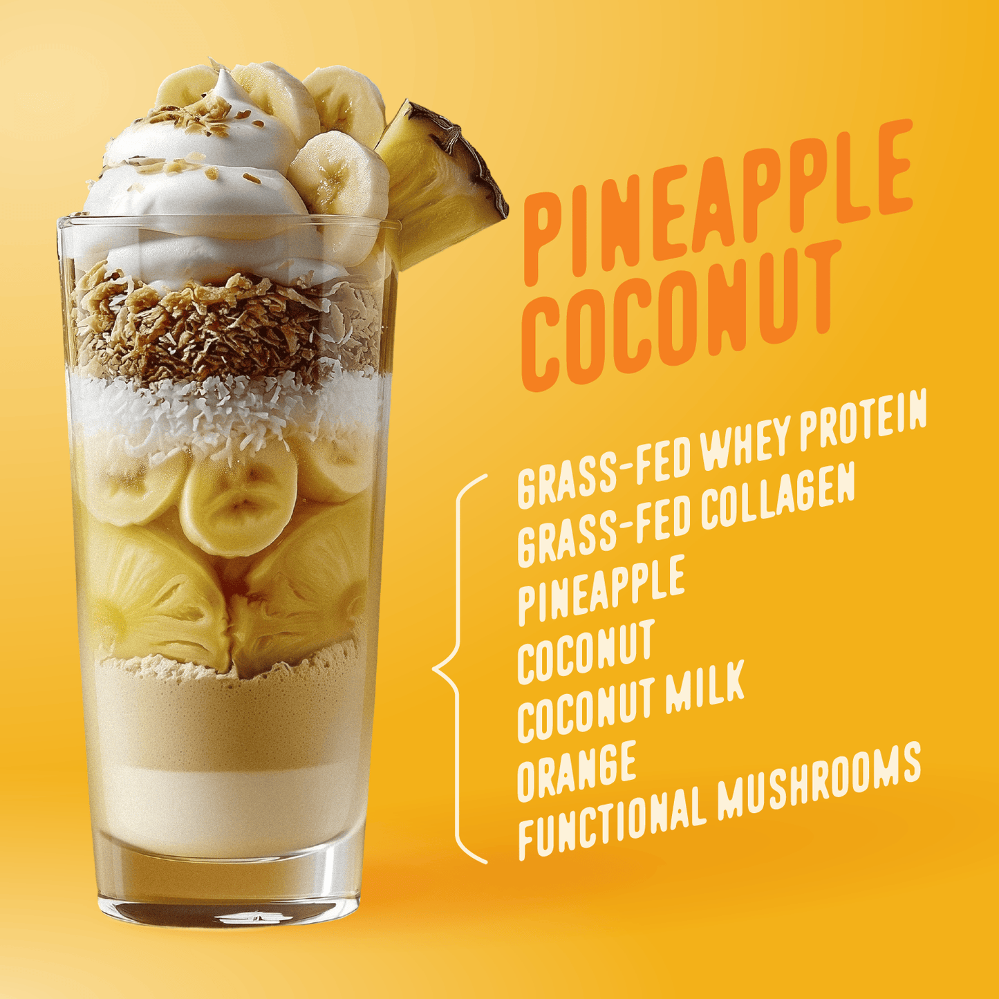 Pineapple Coconut Protein Smoothie