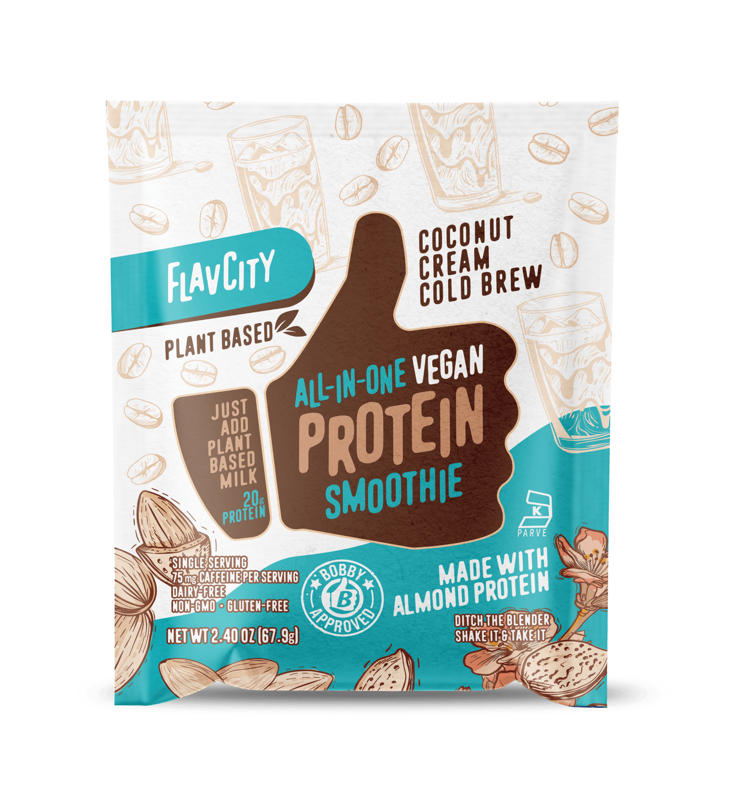 Protein Smoothie Single-Serve Plant-Based Coconut Cream Cold Brew